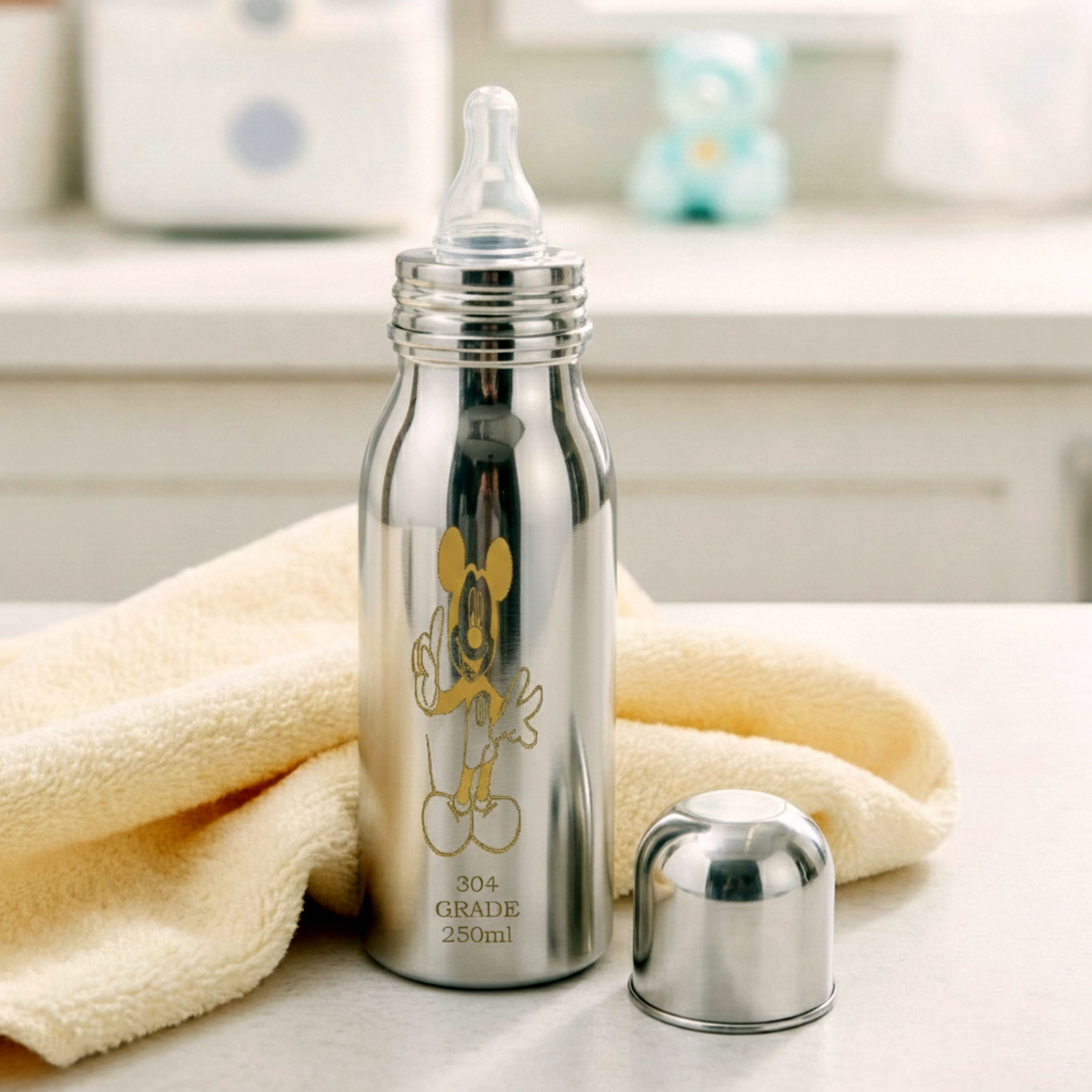 304 Grade Stainless Steel 250ml feeding bottle