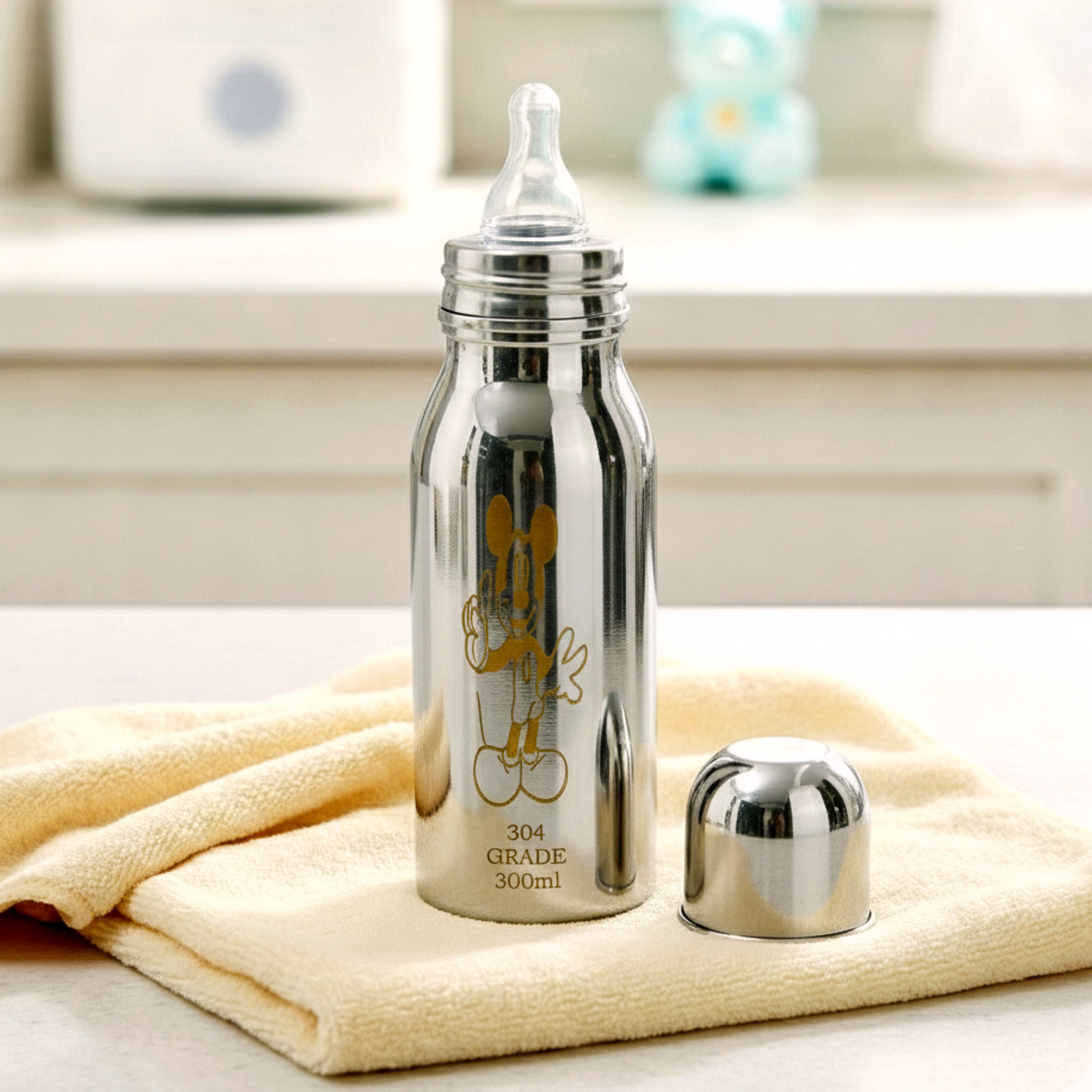 304 Grade Stainless Steel 300ml feeding bottle