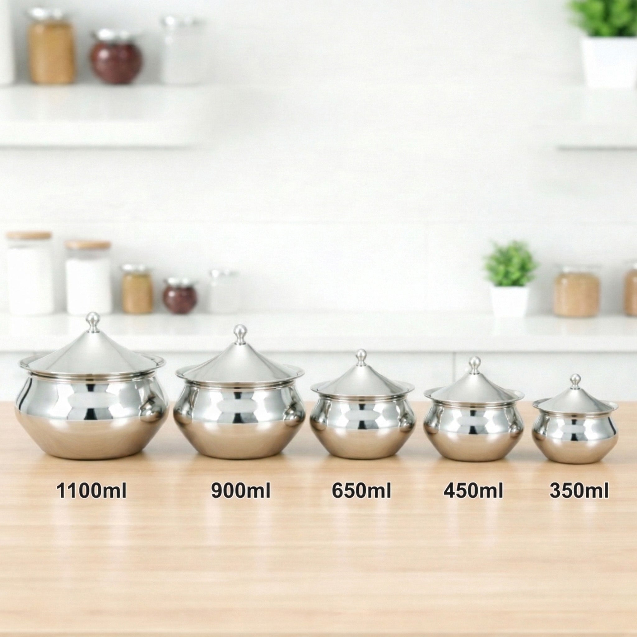 High Grade Stainless Steel Diamond Handi Set Of 5