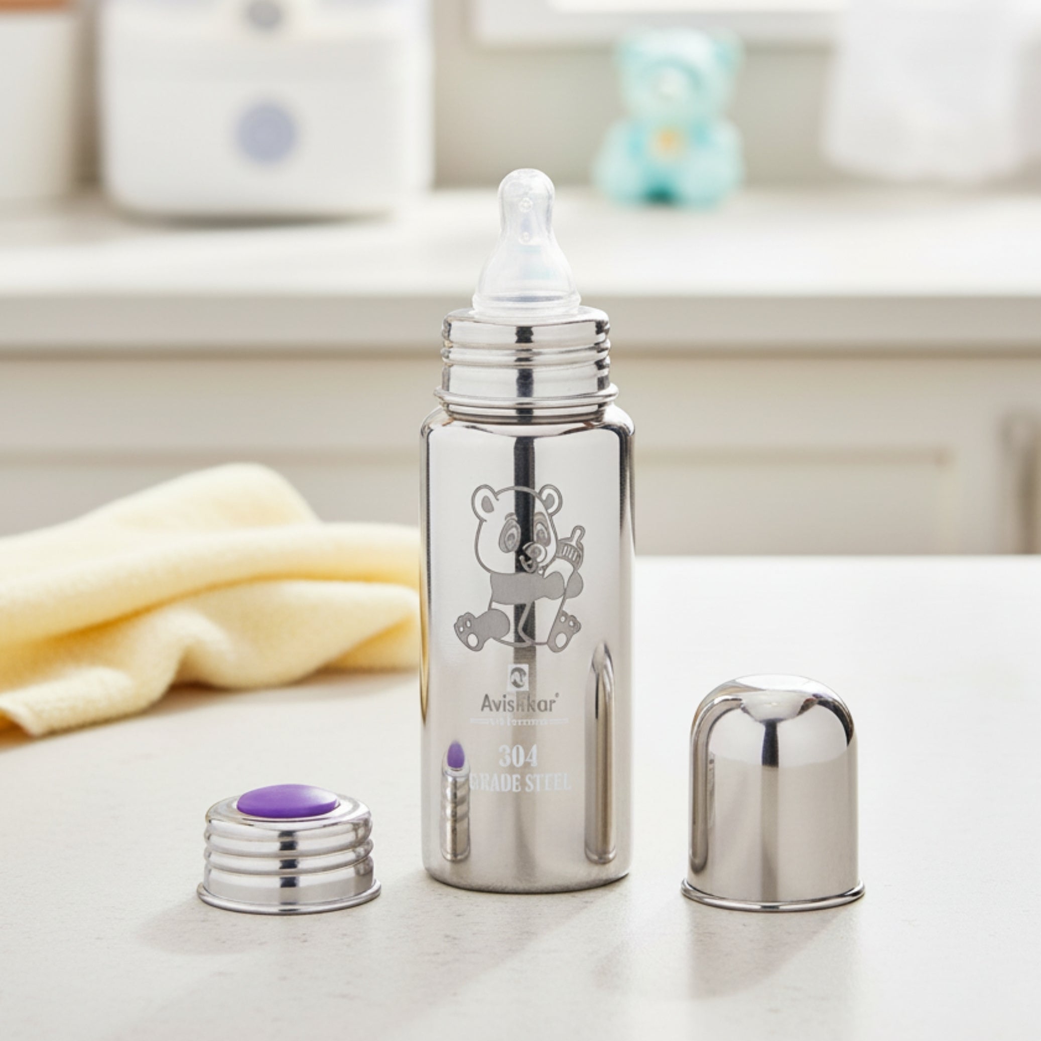 Stainless Steel 304 Grade Feeding Bottle
