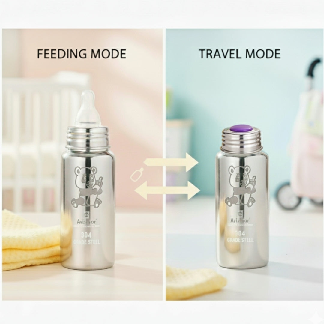 Stainless Steel 304 Grade Feeding Bottle