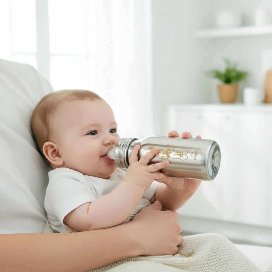 304 Grade Stainless Steel Anti colic Leak Proof feeding bottle