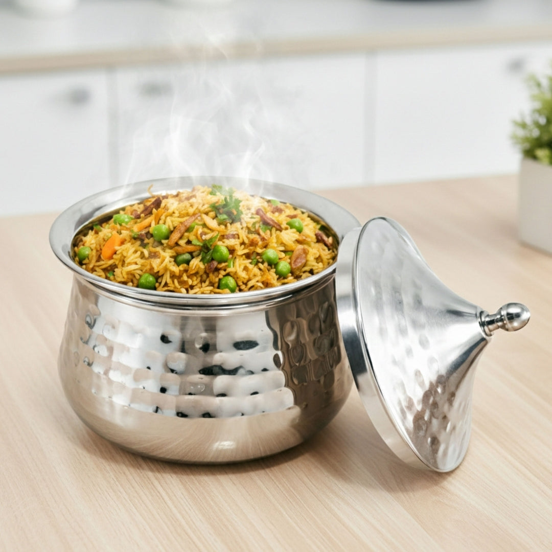 Premium Crystal Hammered Handi