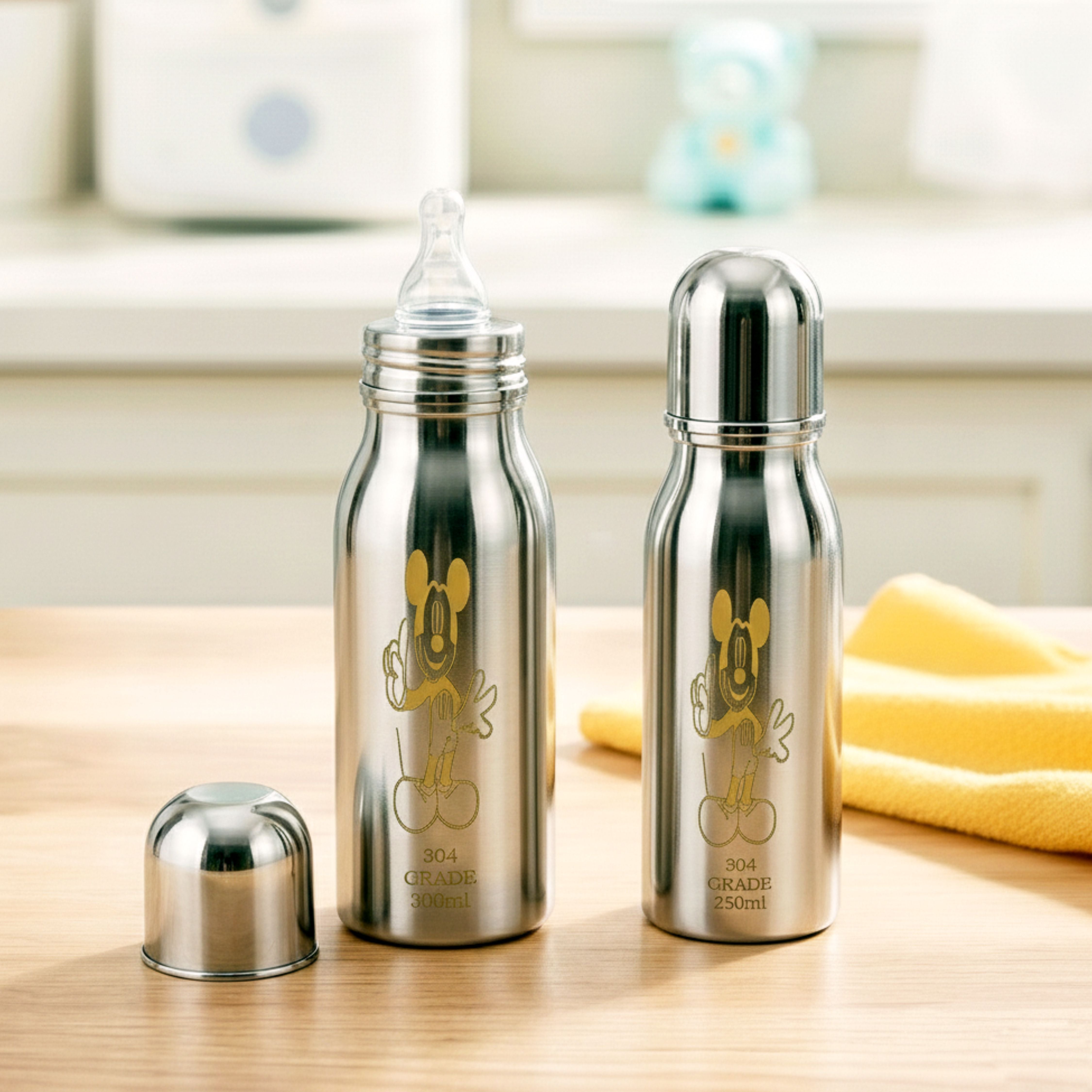 304 Grade Stainless Steel Anti colic Leak Proof feeding bottle